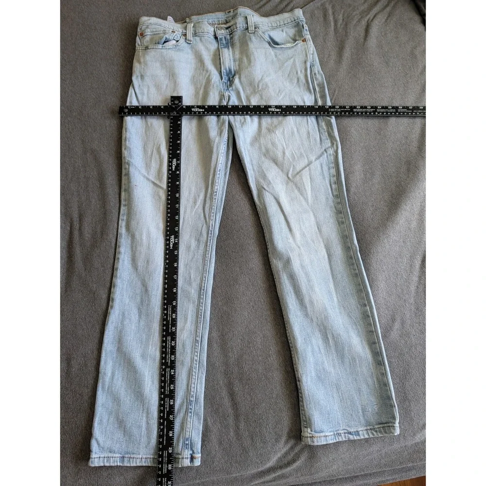 Levis 511 Slim Fit Jeans Mens 36x30 Light Wash Blue Denim 04511-1432